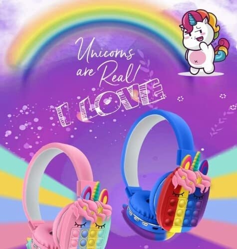 Unicorn popit wireless Bluetooth Headphone for kids – Jumbura