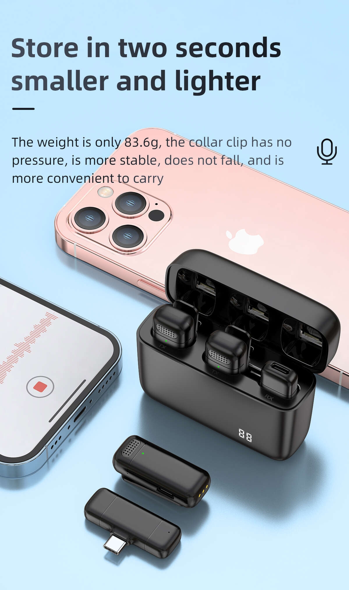 K13 Manufacturers Wholesale Professional Wireless Lavalier Microphone New Hot Selling Multi-function High Value Advantage Supply