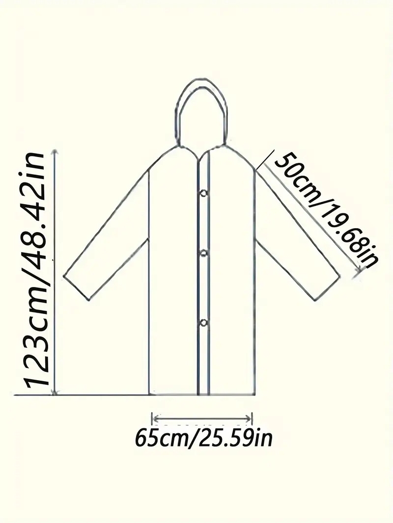 2 piece set deep gray thickened adult raincoat windproof waterproof full   piece poncho with drawstring portable travel outdoor cycling rainwear for women casual style details 3
