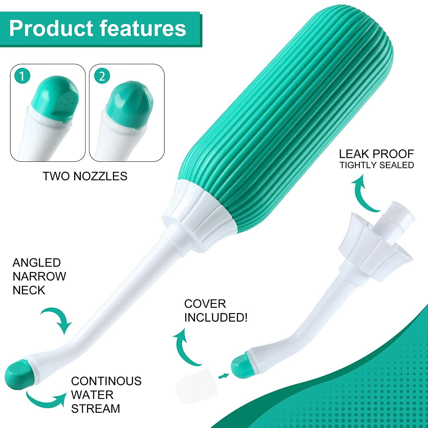 500ml Upside Down Peri Bottle Handheld Bidet, Portable Travel Bidet for Baby,Women,Men or Bedridden Patient