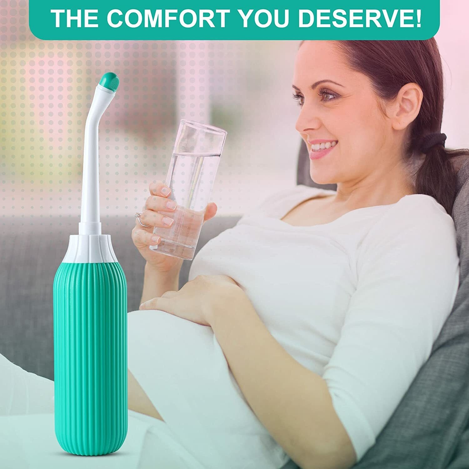 500ml Upside Down Peri Bottle Handheld Bidet, Portable Travel Bidet for Baby,Women,Men or Bedridden Patient