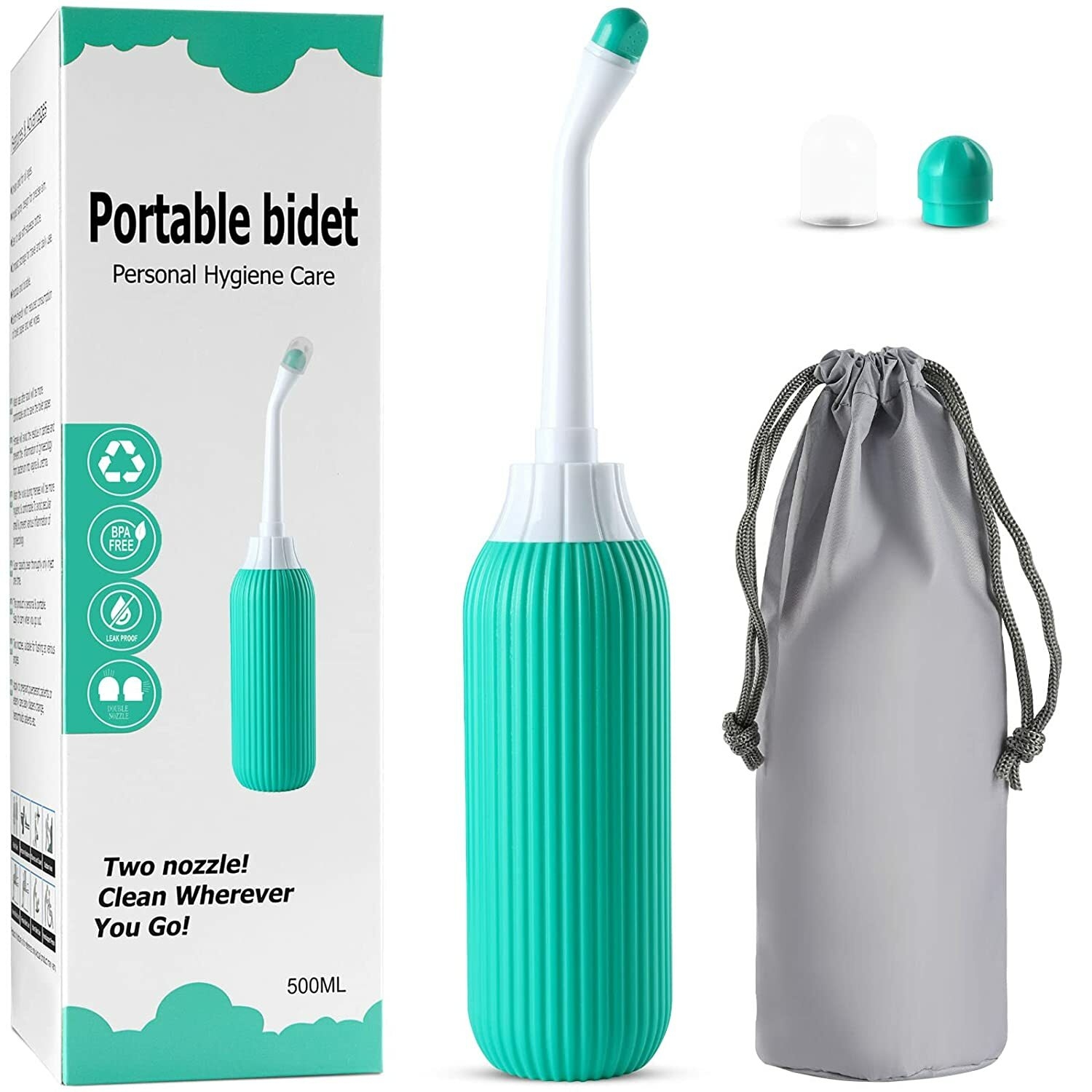 500ml Upside Down Peri Bottle Handheld Bidet, Portable Travel Bidet for Baby,Women,Men or Bedridden Patient