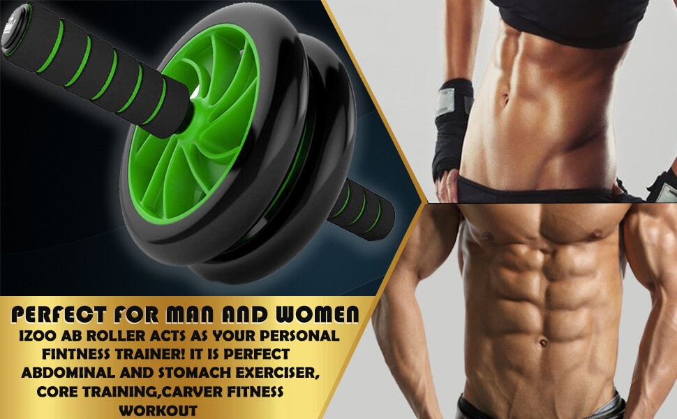 SPN-TP3A0 Izoo Ab Roller Perfect Abdominal Stomach Exercise for Total Body Carver Fitness Workout