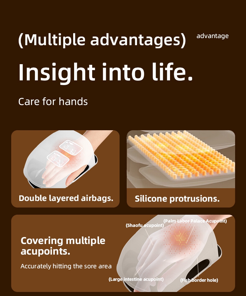 批发手部按摩设备电动压缩空气压力点疗法电动多功能手掌手部按摩器