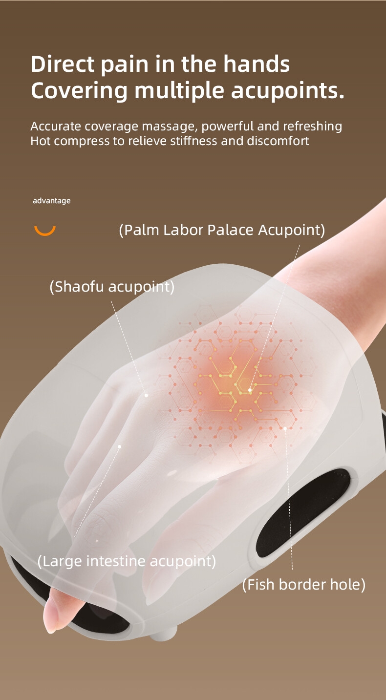 批发手部按摩设备电动压缩空气压力点疗法电动多功能手掌手部按摩器