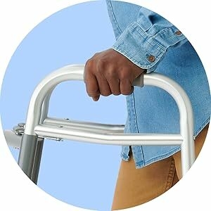 Medline Lightweight Folding Walker with 5” Wheels, Aluminum Frame