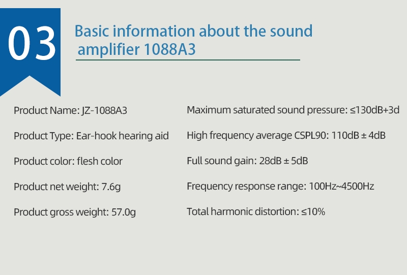 Mini Sound Amplifier Manufacturer JZ-1088A3 with Battery