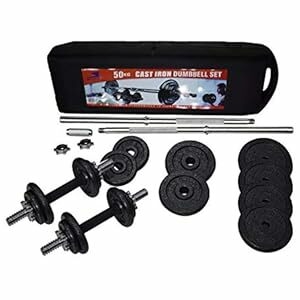 Skyland LP50Kgs-Box Dumbbell and Barbell Set