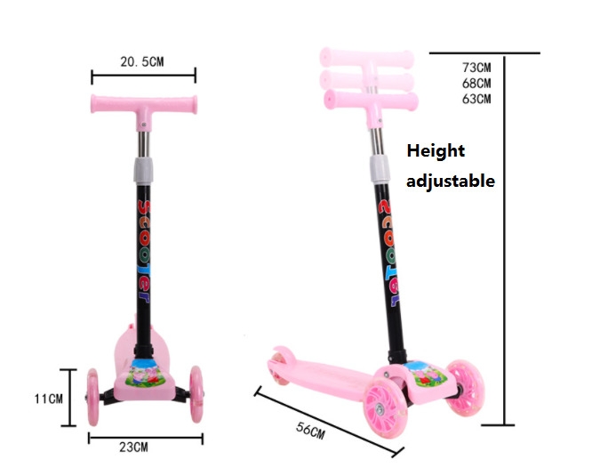 Hot Sale Scooter For Kids, Adjustable & Folding 3 Wheel Scooter, LED Light Up Wheels, For 2-8 Years Old, PACK OF 1, MULTICOLOR image