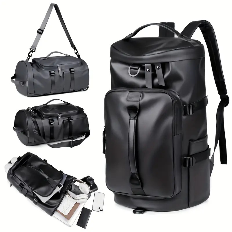 stylish mens large capacity backpack waterproof lightweight with adjustable straps for travel everyday use details 3