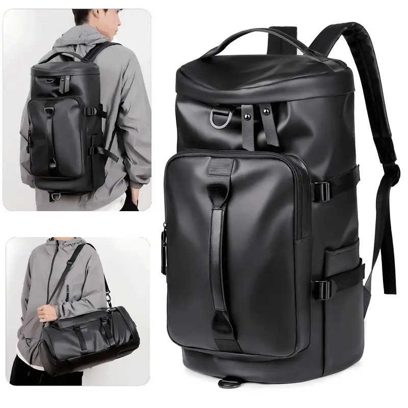 stylish mens large capacity backpack waterproof lightweight with adjustable straps for travel everyday use details 1