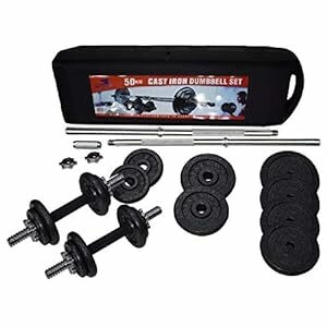 Skyland LP50Kgs-Box Dumbbell and Barbell Set