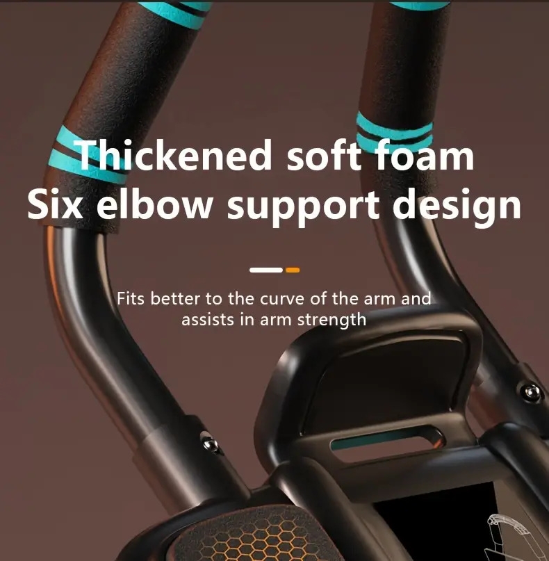 universal four wheel ab roller with automatic rebound steel spring core uncharged non slip foam handles durable iron pp construction fitness wheel for abdominal workouts home gym equipment details 8