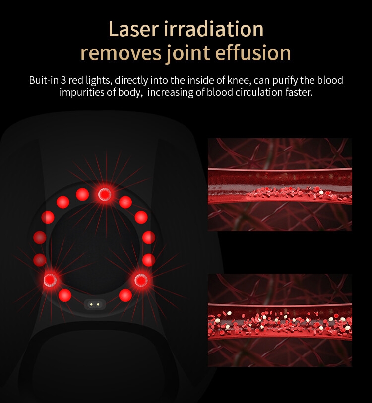 畅销无绳膝盖按摩器，带热量和振动