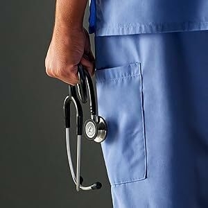 Clinician holding stethoscope