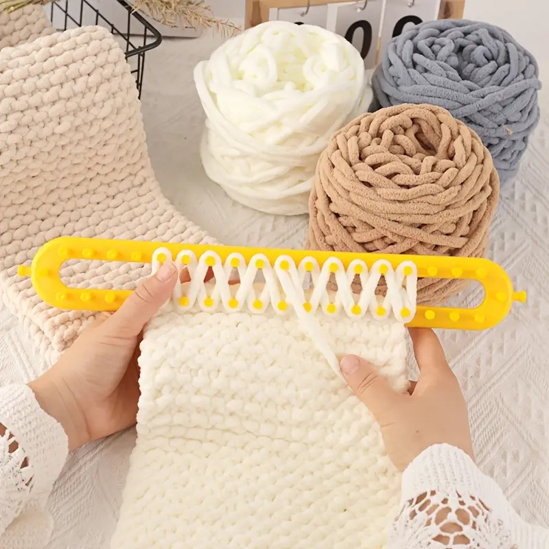 6件装粗毛线，总重570克，每件20.1盎司，100%聚酯纤维，柔软蓬松，8毫米厚，多色，适合diy编织和钩针，适合制作帽子、围巾、毛毯和包包 - 每件95克±5克/50米 7