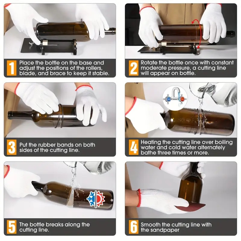 glass   tool universal cutting for square and round bottles 6