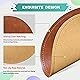 Mouse Pad，Round Mouse Pad，PU Mouse Pad，Leather Mouse Pad with Stitched Edge Micro-Fiber Base with Non-Slip Waterproof，Mouse Pad for Computers，Laptop，9 x 9 Inch (Caramel Brown) Product Image 3