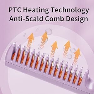 PTC Heating Technology, Anti-Scald Comb Design