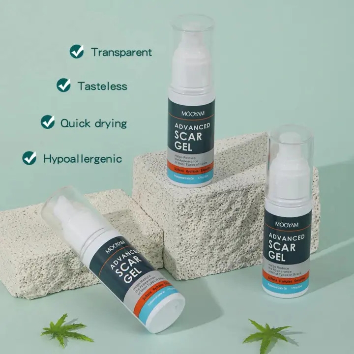 ADVANCED SCAR GEL mproves the hydration of the skin and ensures that less connective tissue (collagen)reduces the redness and thickening of the scar and makes it softer suitable for all ages