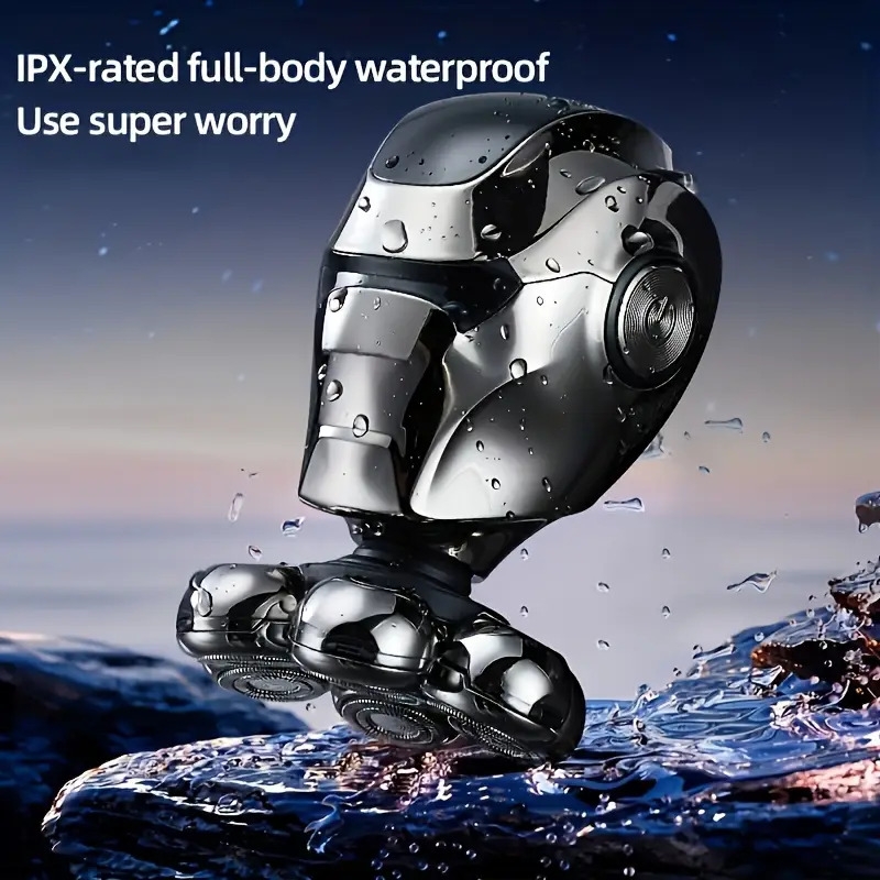 head shavers for bald men men grooming kit wet dry electric shaver beard trimer hair trimmer electric razor rechargeable bald shaving machine details 5