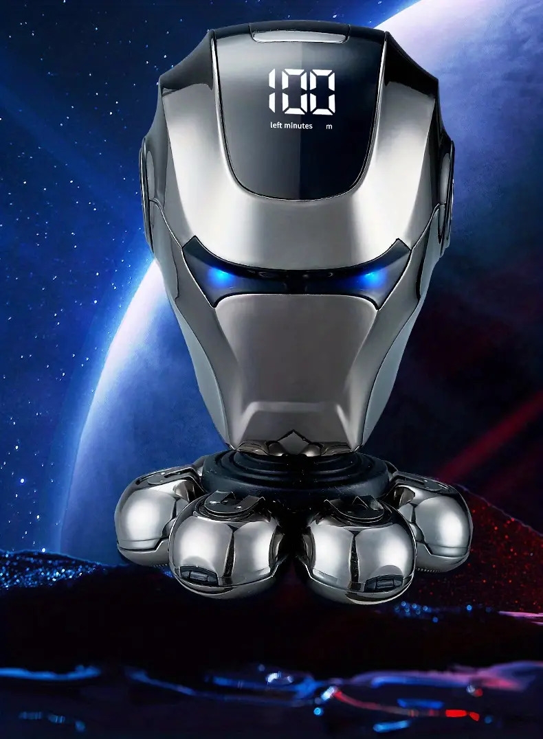 5 in 1 electric shaver usb rechargeable bald self help hair clipper shaver 7d multifunctional shaver used for nose hair trimmer face brush massager hair clipper beauty suit shaver waterproof details 1