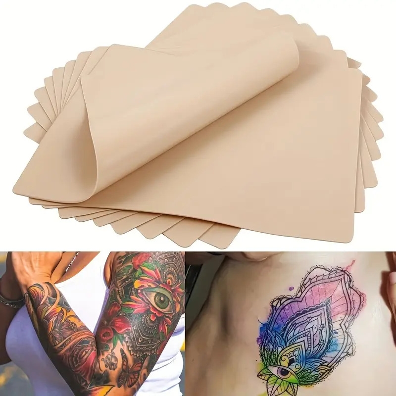 5pcs dual sided tattoo practice skin sheets 19 x 14 3cm silicone microblading practice skin for eyebrows lips ideal for beginners pros tools beginner tattoo kit intricate patterns smooth texture tattoo skin practice 2