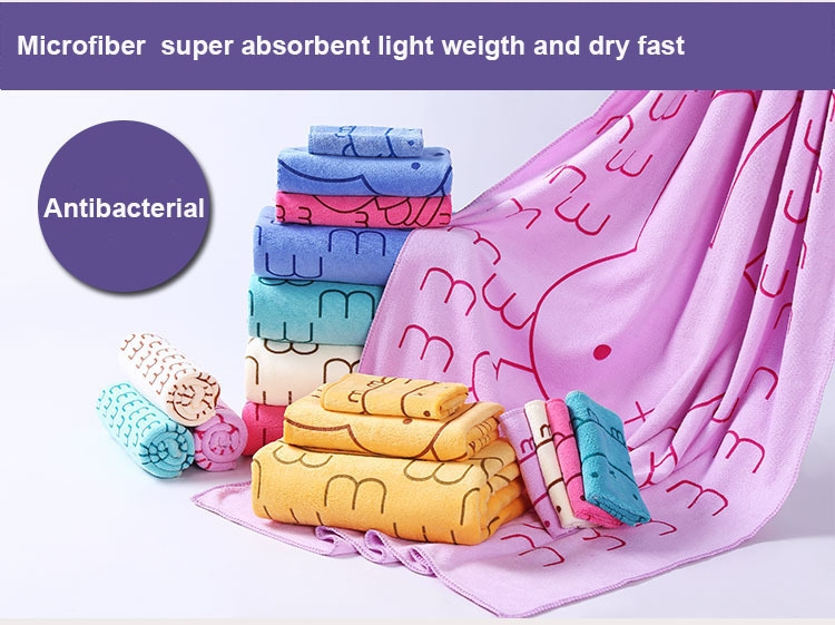 China Factory Wholesale Hot sell High Quality Microfiber Custom  Bath Towel Face Towel Hand Towel set