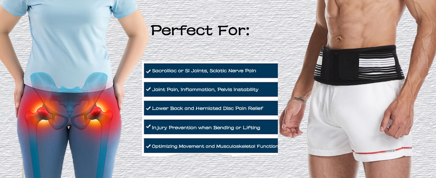 Sacroiliac belt for sciatic pain