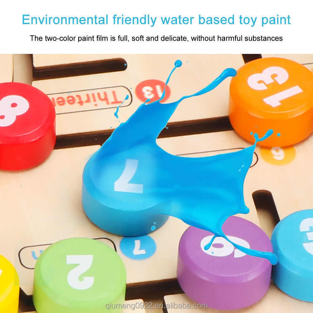 For Babies Teaching Blocks Colorful Numbers Math Counting Board Game Jigsaw Learning Wooden Cognition Montessori Toy Kids Gift