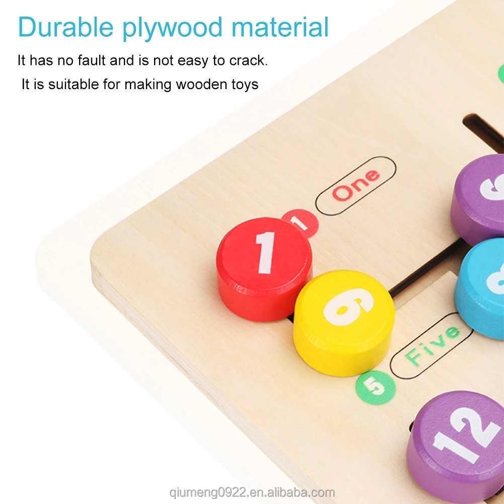 For Babies Teaching Blocks Colorful Numbers Math Counting Board Game Jigsaw Learning Wooden Cognition Montessori Toy Kids Gift