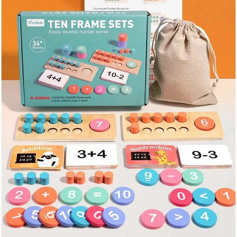 Kids Math Arithmetic Wooden Digital Decomposition Arithmetic Montessori Games Baby Early Learning Education ToysXJ241212