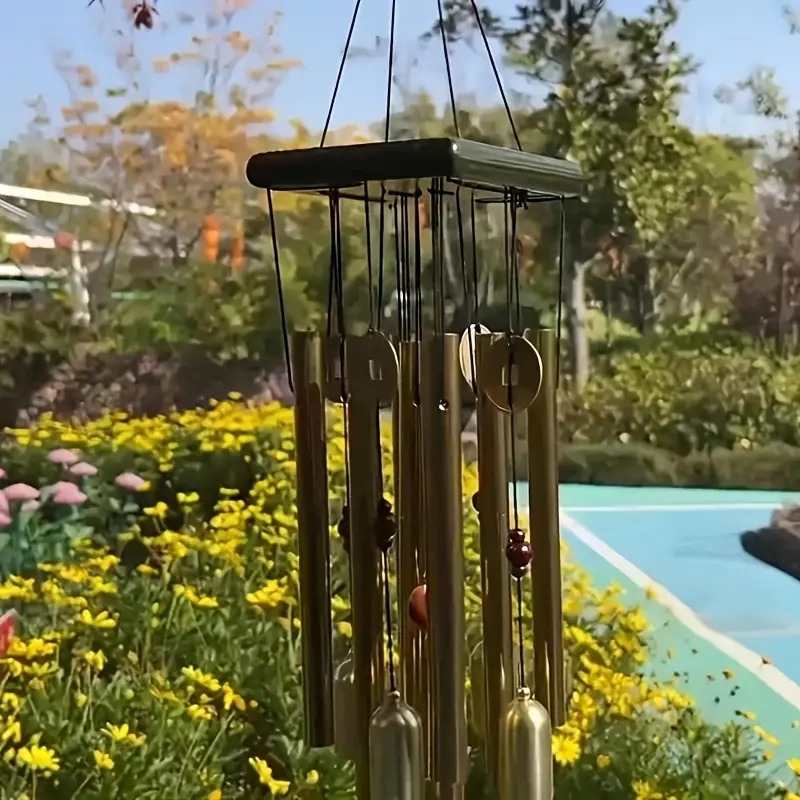 extra large wind chimes rust resistant aluminum alloy tubes with antique soothing sounds for garden yard home decor no electricity needed outdoor wind powered durable metal chimes for outside elegant decor piece details 5