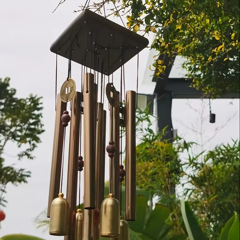 extra large wind chimes rust resistant aluminum alloy tubes with antique soothing sounds for garden yard home decor no electricity needed outdoor wind powered durable metal chimes for outside elegant decor piece details 8
