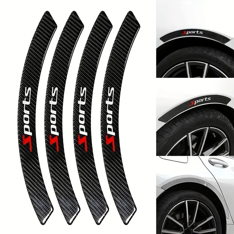 wheel eyebrow anti collision strip decorative stickers universal modified carbon fiber decorative strips anti scratch strips car outline stickers details 1