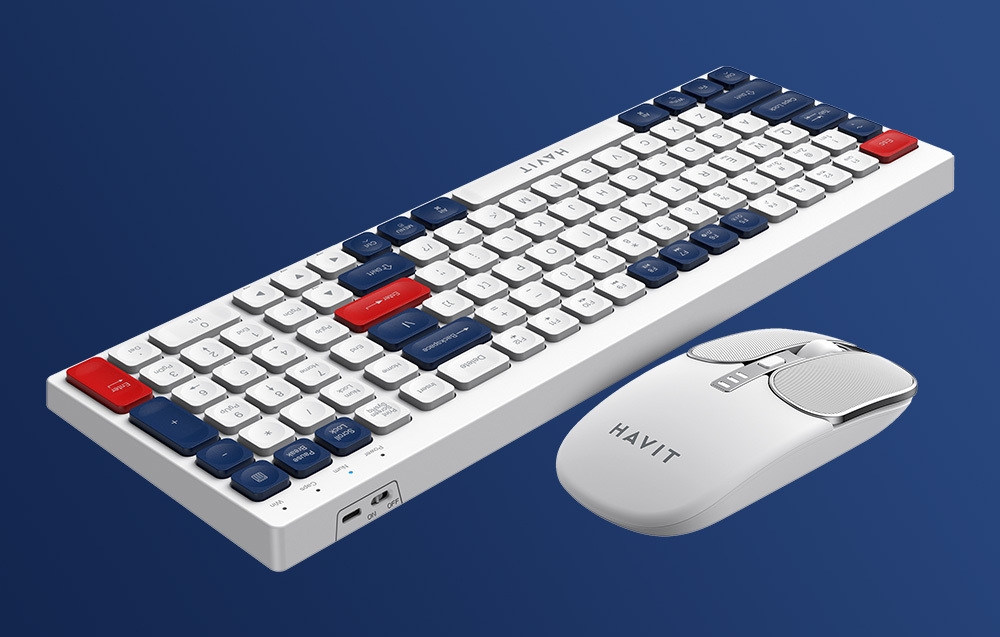 Havit KB830WB Dual Mode Rechargeable Wireless Full Keyboard & Mouse Price  in Kenya KSh4,300 | at Orifon LTD