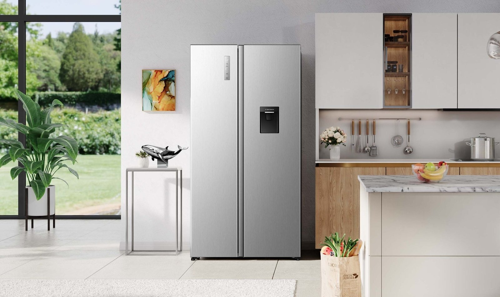 Hisense REF558DR Side by Side 541L Fridge - Silver