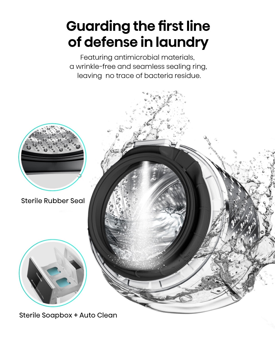 Hisense WD5S1245BB Washer And Dryer 12KG/8KG – Front Load, Inverter Motor, Steam Wash, Fully Automatic – Black
