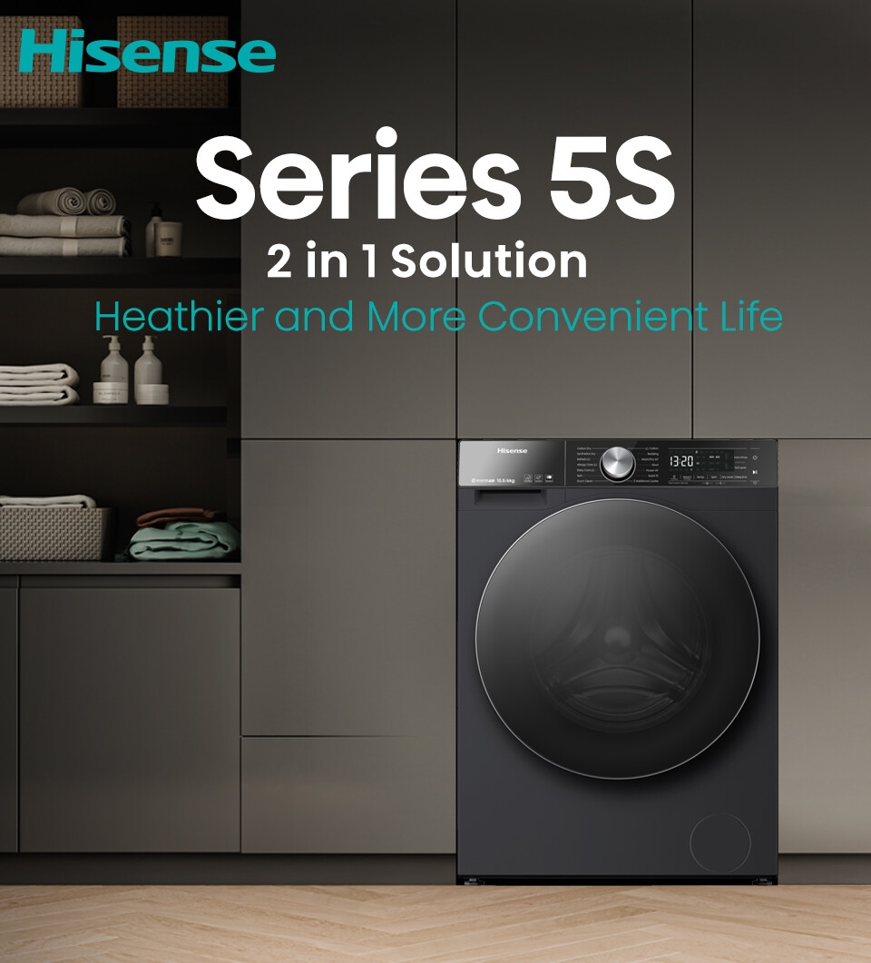 Hisense 10.5/6kg Front Load Wash & Dry Washing Machine WD3S1043BT - Hisense Kenya