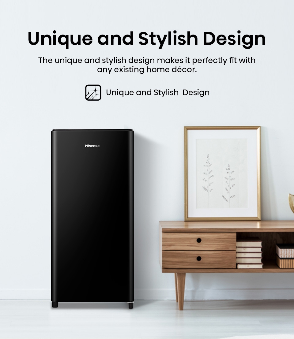 Hisense REF176DR 176Litres Single Door Fridge (Black)