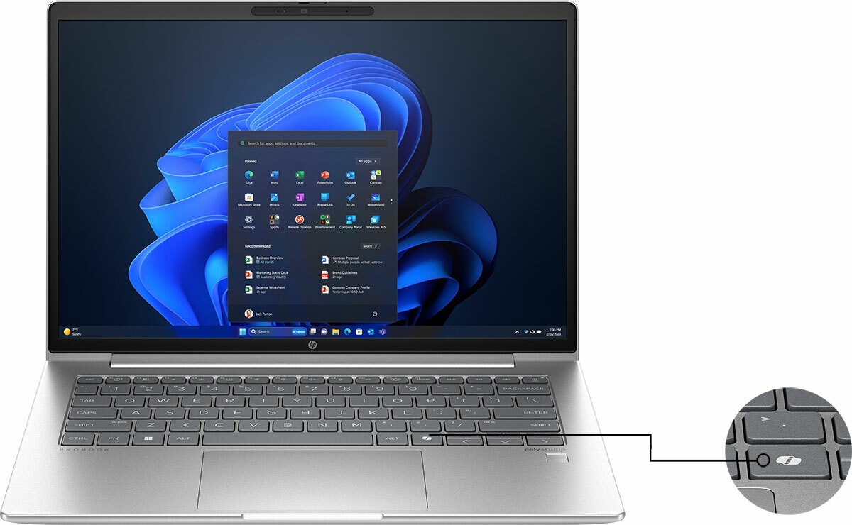 HP Laptop with a copilot key