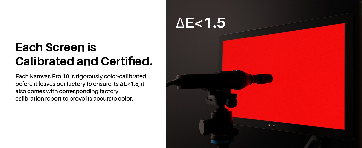 Each Screen is Calibrated and Certified.