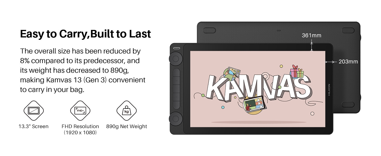 Kamvas 13 Gen 3 new appearance