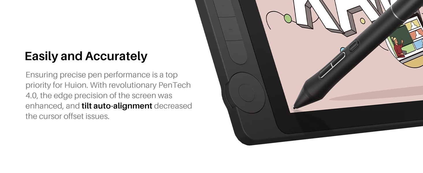 Kamvas 13 Drawing Tablet tilt auto-alignment