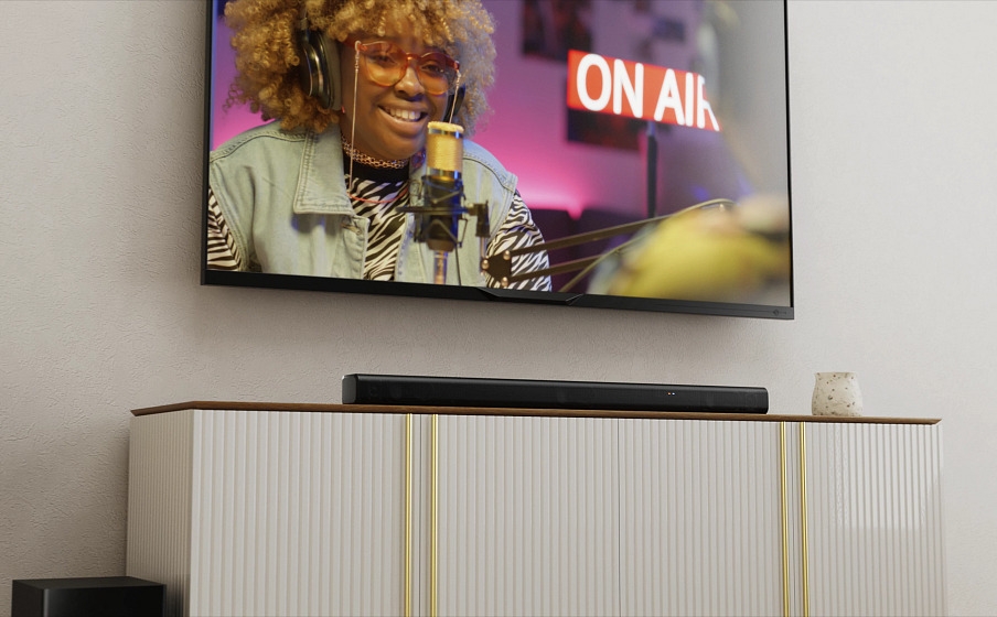 Dedicated center channel driver provides superior voice clarity