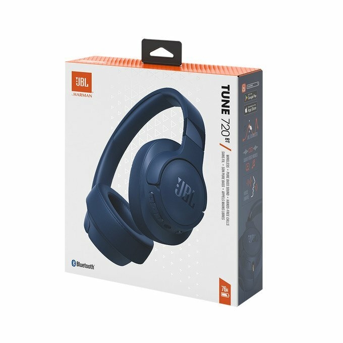 JBL TUNE720BT BLU Over-Ear Wireless Headphones - Blue