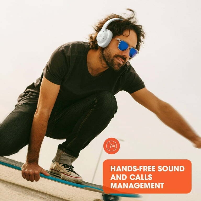 JBL Tune 710 Pure Bass Sound Lightweight Wireless Bluetooth Over-Ear  Headphones - White - Walmart.com