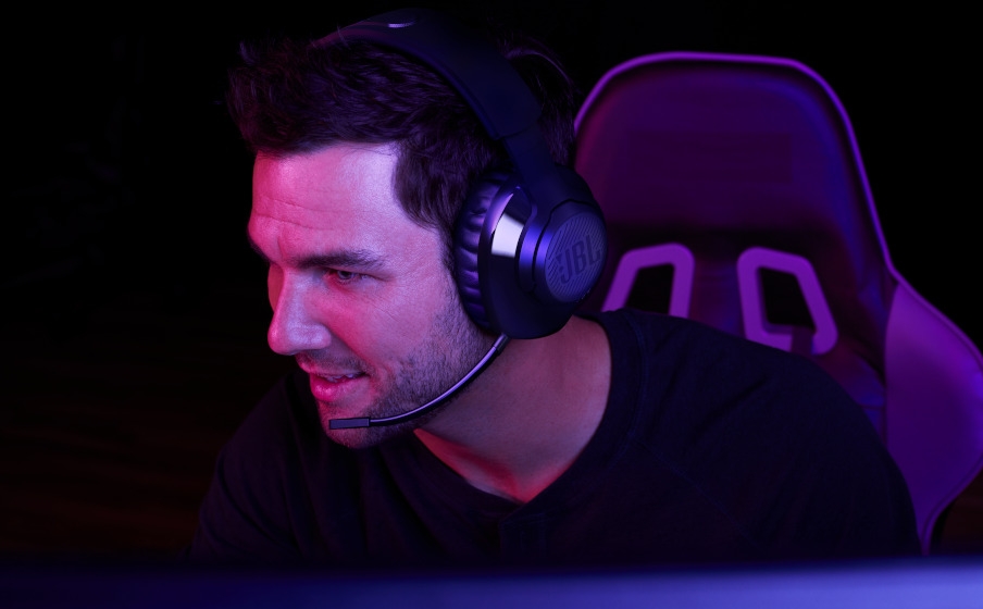 JBL Quantum 350 Wireless - Wireless PC gaming headset with detachable boom mic