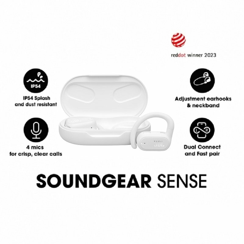 JBL Soundgear Sense Neckband/True Wireless Bluetooth Air Conduction  Open-Ear Earphone with Mic l JBL Singapore