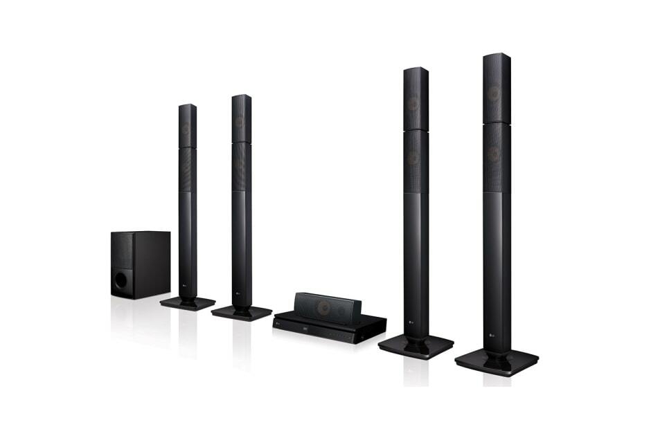 LG Powerful Sound 1,000W, 5.1CH Surround System (4 Tallboy), FM Radio, Bluetooth Music Steaming, LHD657